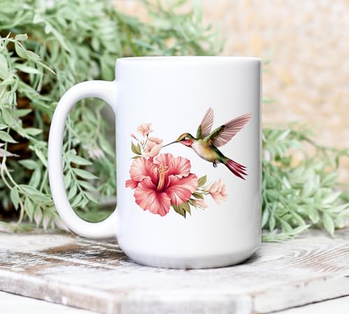 Taza de cerámica con diseño de colibrí 15 oz miniatura 4