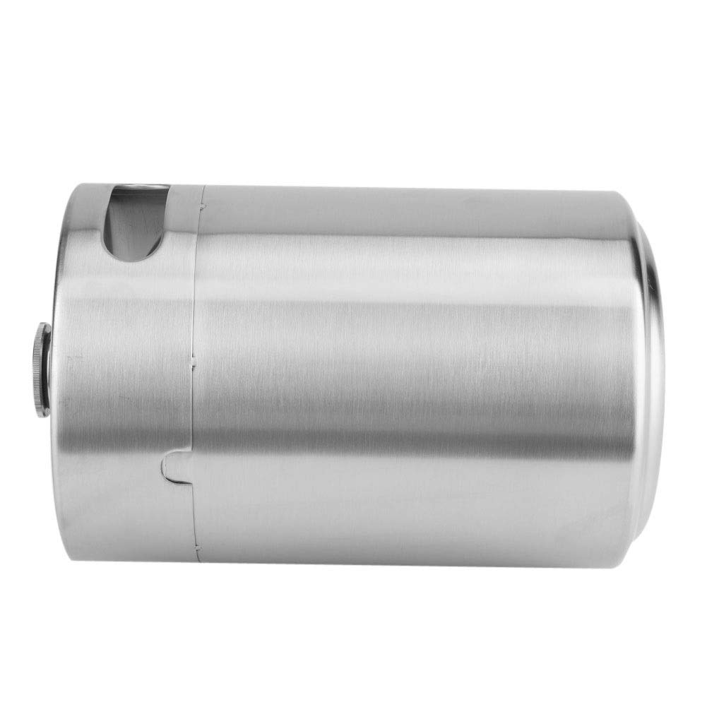 Baril de Bière, Mini Baril de Bière en Acier Inoxydable 5L Avec Couvercle en Spirale Pratique Accueil Hôtel Fournitures