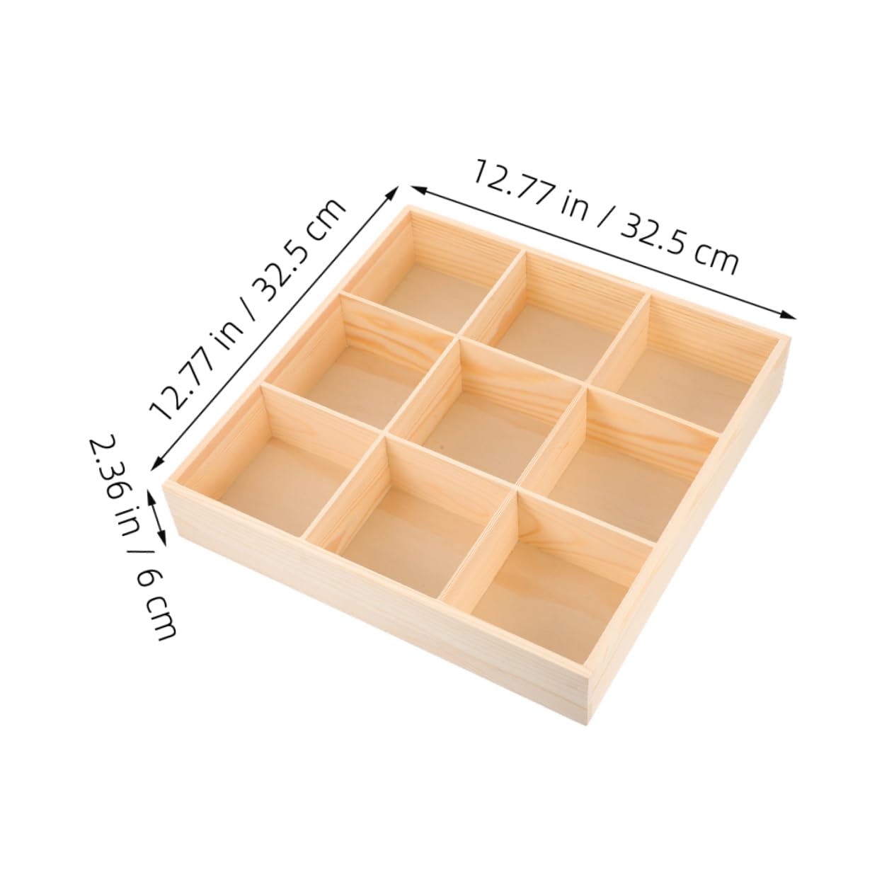 Garneck 2pezzi Organizzatore per Scatola Scomparti per Calzini Biancheria Intima e Oggetti Piccoli Contenitore in Legno per Armadi Salvaspazio
