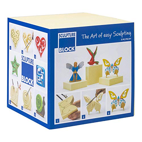 Sculpture Block Bloc à sculpter Set de 3-15x15x5 cm - Image 3