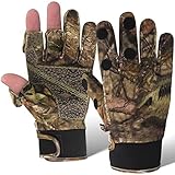 Camo Hunting Gloves Lightweight Pro Anti-Slip Shooting Gloves Waterproof Warm Glove with Trigger...