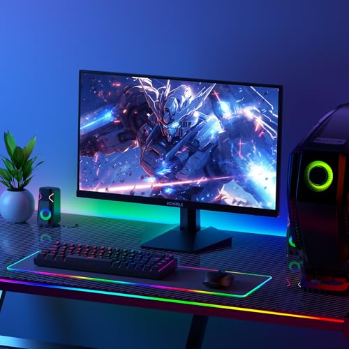 KOORUI モニター 24インチ 144Hz フルHD 1920x1080 IPSパネル 非光沢 ブルーライト軽減 フレームレス sRGB 99%/Adaptive Sync /HDMI1.4*1/VGA*1/オーディオアウト VESAマウント対応 E2411K