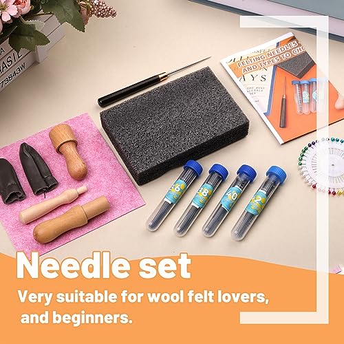 Image of Yizzvb 127 Pcs Needle Felting Needles, Needle Felting Tools Felting Needles | 4 Sizes needle felting tools kit for Wool Felting Supplies Kit with 3 Types Wooden Holders, Pad, Needle Felting Starter Kit