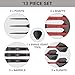 TARGET Darts Scope Steel Tip Swiss Point Darts, 90% Tungsten Dart Set, Barrel 02-25G | Steel Tip Dart Sets, Red & Black Darts, Professional Dart Set with Swiss Points & Tool