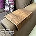 Couch Arm Table - Handmade Hardwood Waterfall Grain Design