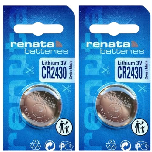 Image of MOCKING BIRD Coin Cell Battery 3 Volt Lithium Battery Swiss Made (Silver) (Pack of 2, CR2430)