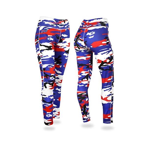 Zubaz-womens-Camo-Leggings Officially Licensed Zubaz Women's NFL Camo Leggings, Carolina Panthers, Size Medium