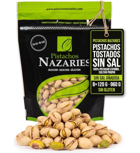 Pistachos Tostados Sin Sal Naturales Espanoles 8x120g Snack Saludable