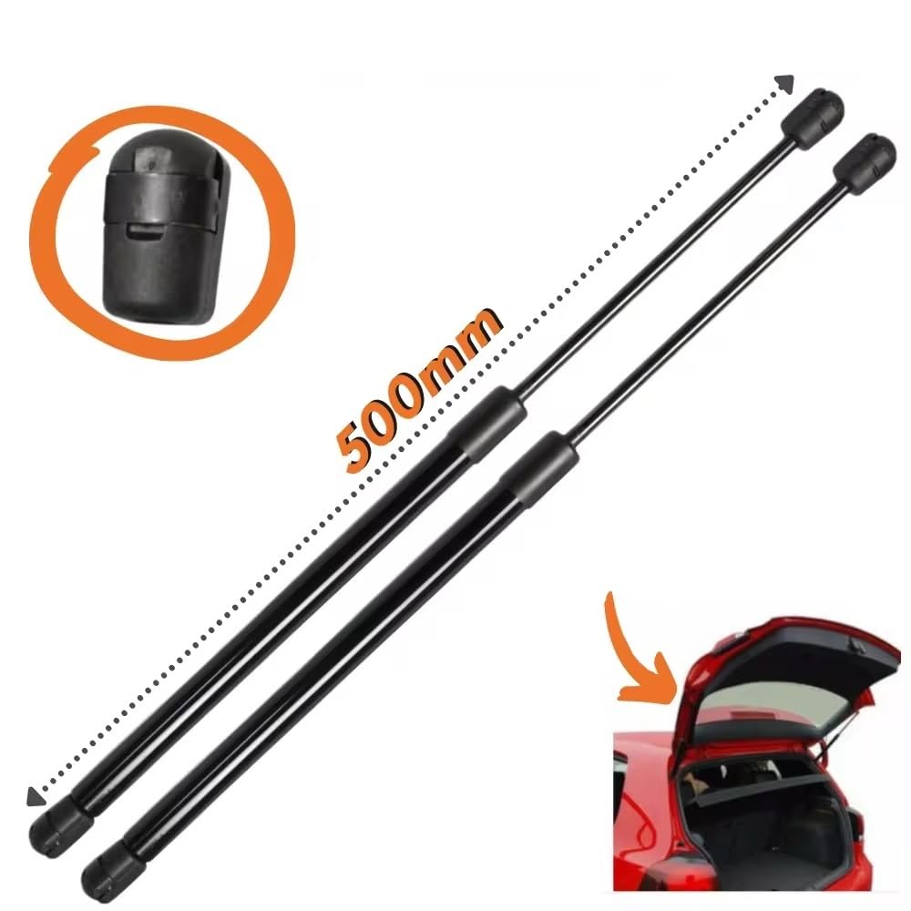 Lot 2 Vérins De Coffre Compatibles Seat Leon 2 (2005-2012) - 1P0827550, 1P9827550 - Force 340N Longueur 500mm