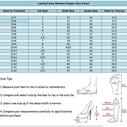 LanreyTaley Women Fashion Boots Platform Knee High Chunky Block High Heel Boots Zipper Cosplay Boots White Size 39 Asian