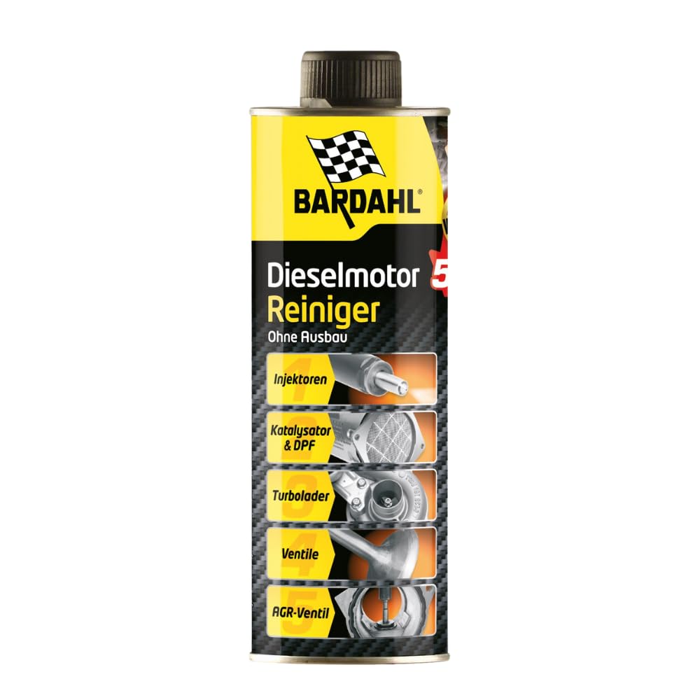 Bardahl Limpiador de motores diésel 5 en 1 | Limpiador de sistemas para motores diesel - Válvulas de limpieza AGR Filtro de partículas diésel DPF inyectores - 500 ml (5)