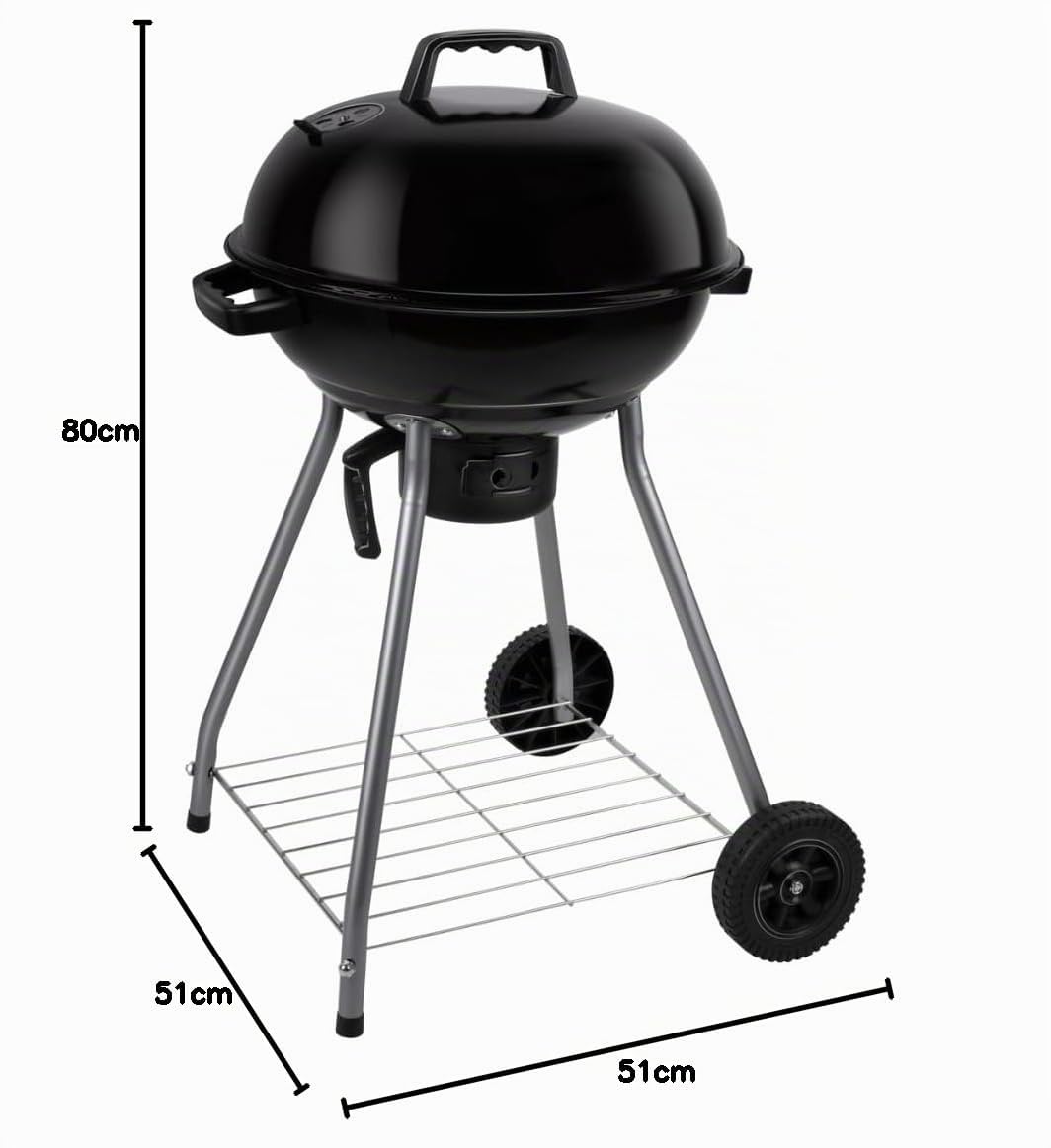alpina - Barbacoa de bolas - Barbacoa con tapa - Ø 45 cm - Carbón vegetal
