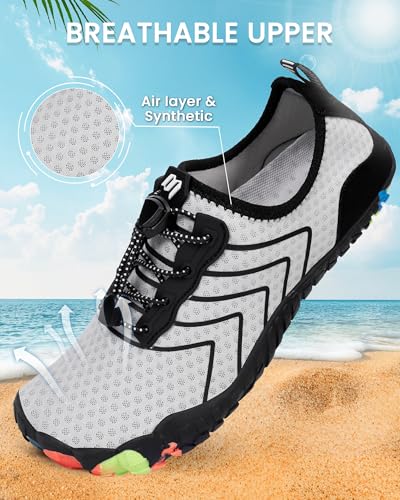 Image of Water Shoes for Women Men Quick-Dry Barefoot Shoes Breathable Aqua Socks for Swim Beach River Pool Lake Hiking Surfing Kayaking