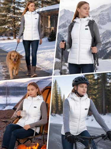 Image of [2026 All-New] Heated Vest Women - Detachable Heated Hood, With 7.4V 16000mAh Battery Pack, Womens Heated Vest