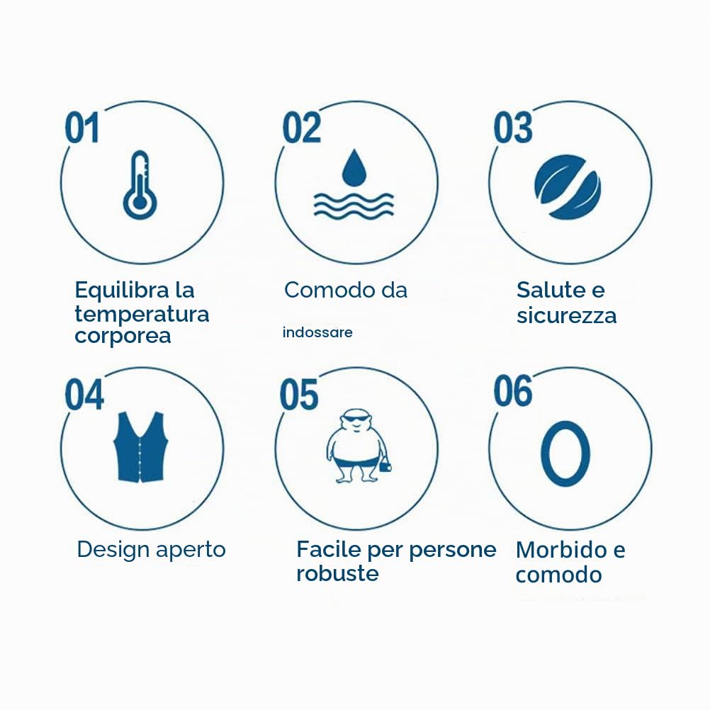 Gilet rinfrescante, unisex, estivo, per la pesca, il ciclismo, lo chef, Blu, Taglia unica