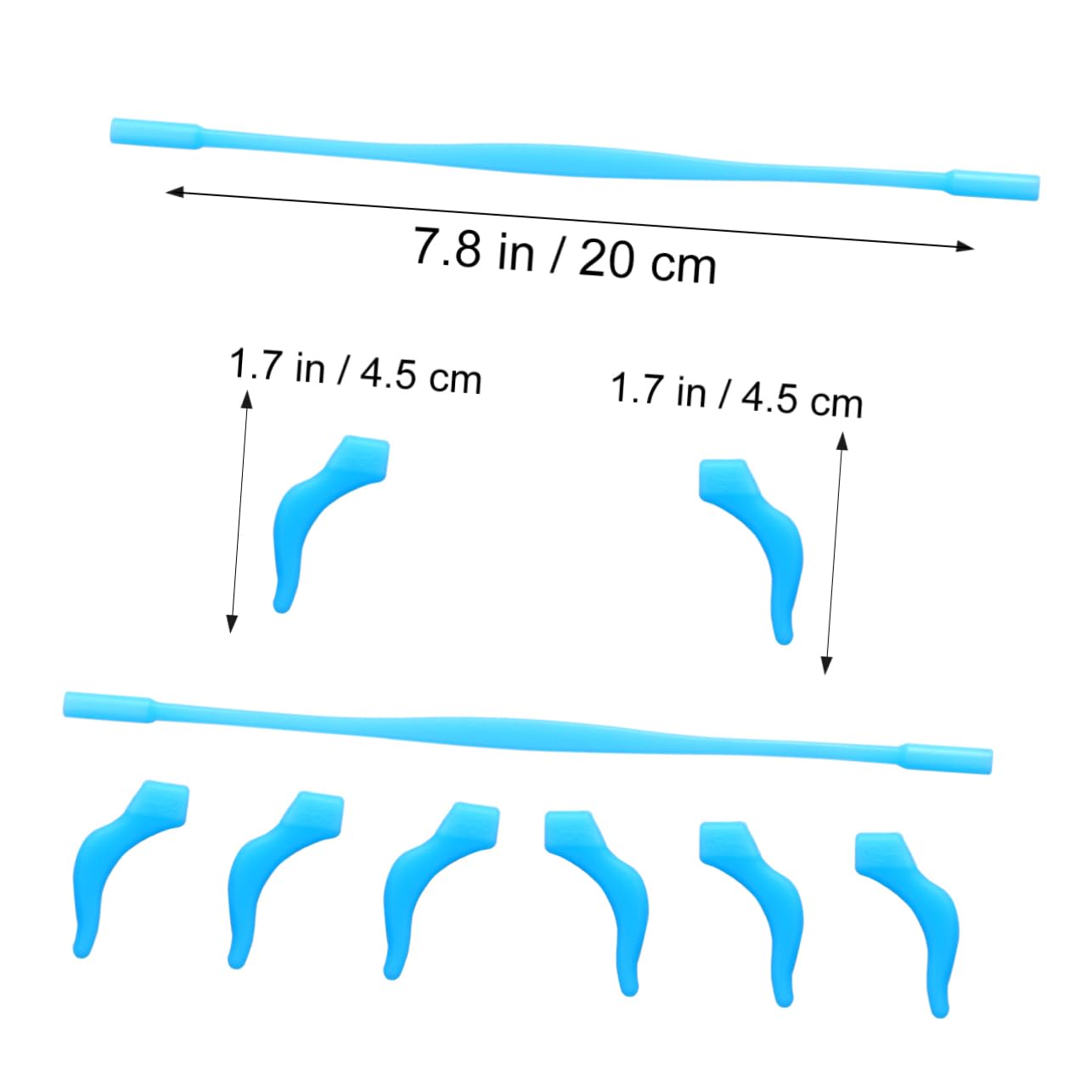 SEWACC Elasticated Silicone Boys and Girls Glasses Hook Retainer Set Anti-slip Temple Tips for Secure Eyewear