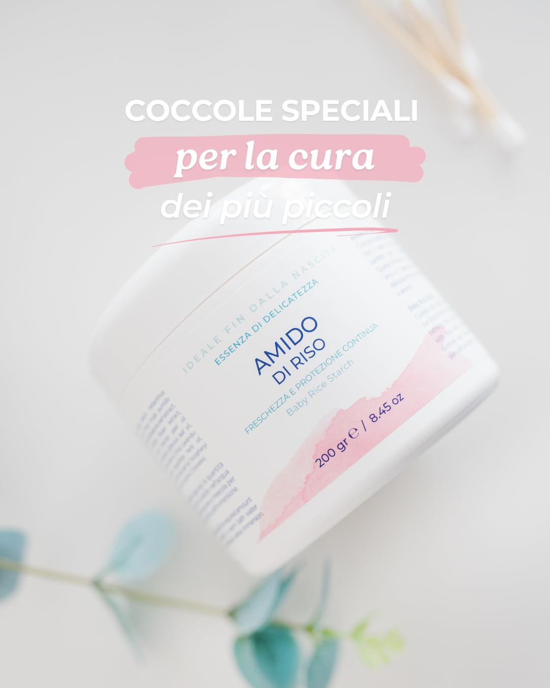 Silvana Amido di Riso Puro 200 g fragranza Coccole,con Aloe Vera e Calendula | Polvere per il Bagnetto di Neonati e Bambini | Pelle Delicata | Fin dalla Nascita