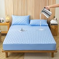 防水　マットレスカバー　クイーン　防ダニ ボックスシーツ 全面防水 クイーン 防ダニ マットレスカバー 側面防水