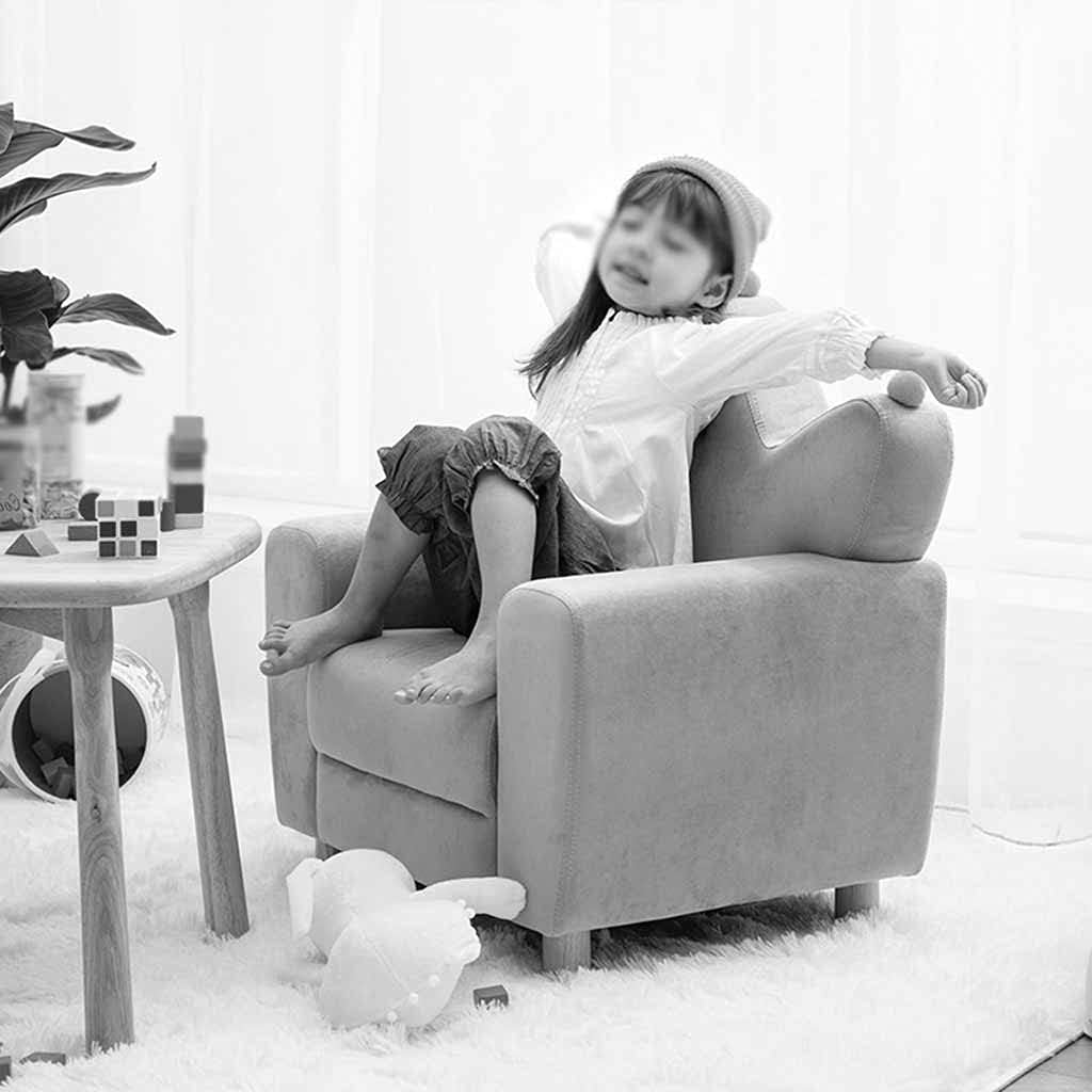 Couch Creative Crown-Shaped Princess Sofa Chair for Boys and Girls Comfortable Ice Velvet Resting Armchair Beside The Bed in The Bedroom Load-Bearing 60kg (Color : Blue Size: 675062cm) (Gris 67*50*