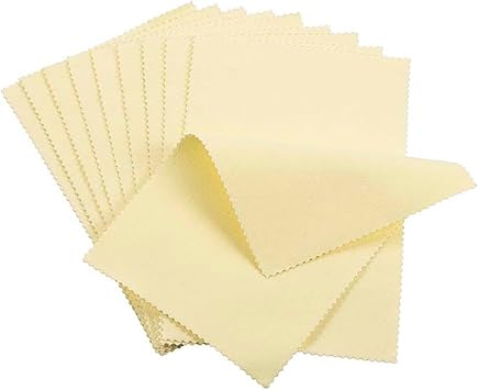 10 Sunshine Silver Polishing Cloth for Sterling Silver, Gold, Brass and Copper Jewelry Polishing Cloth
