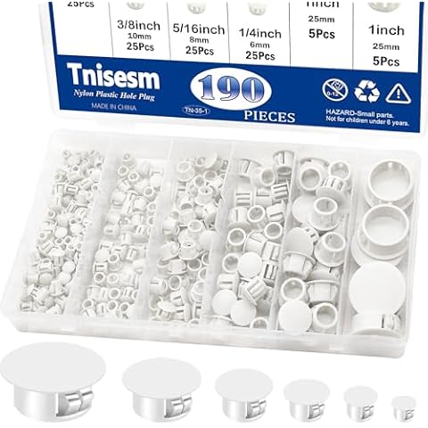 Tnisesm 190Pcs Nylon Hole Plugs Cover