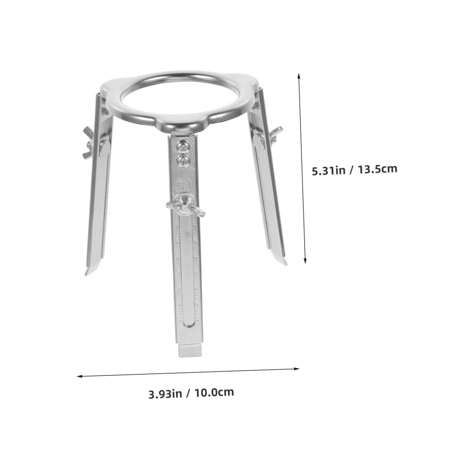 Alipis Verstellbares Bunsenbrenner Stativ aus Aluminiumlegierung mit Dreibein Verhindert Kippen und Auslaufen für Bechergläser und Universität Laboranwendungen