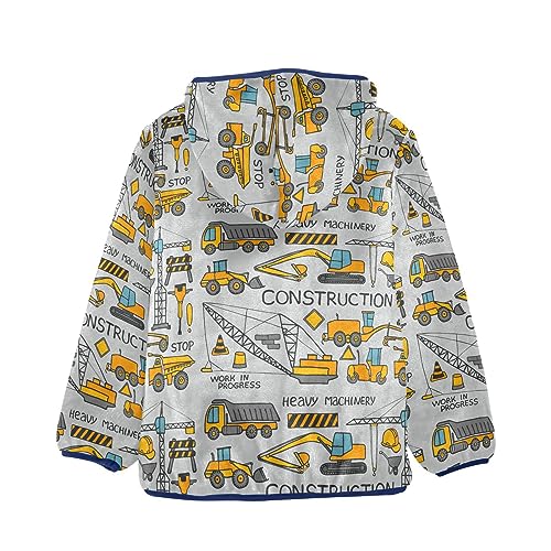 Image of Aflyko Boys Fleece Coat Blue Zip-Up Hoodie Girls Outerwear Kids Hooded Jacket 3-10T