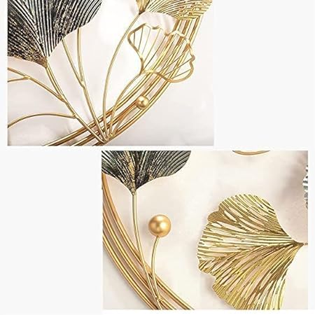 Image of SNS Decor Double Moon Metal Wall Art Decorations (Size-40x25inch) Modern Luxury Metal Wall Art Decor | Perfect 3D Wall Sculpture For Living Room, Drawing Room, Restaurant, Hotel & Office (Design-073)