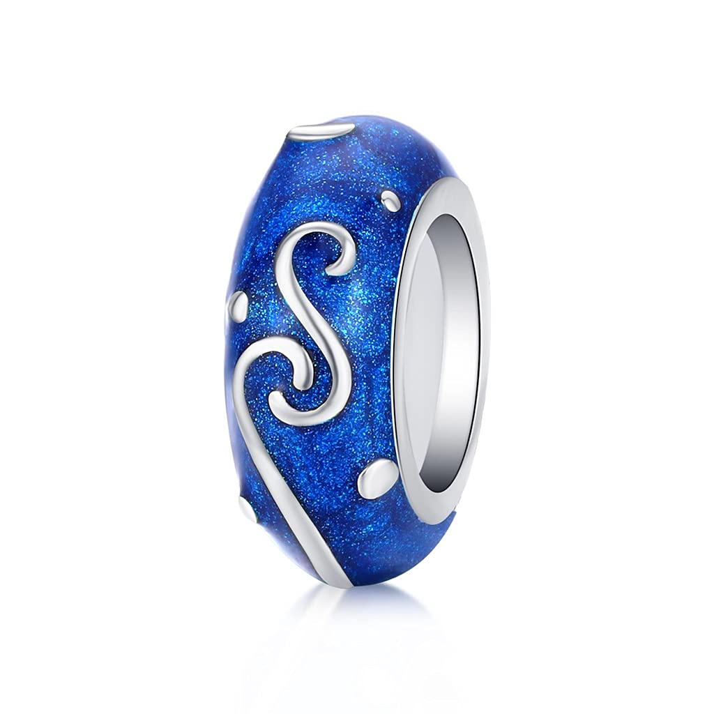 Dije para pulsera europea en plata ley 925 antialérgica 8
