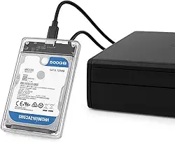 HD Externo 500GB Slim USB 3.0 SATA 2.5” Transparente – Portátil, Plug & Play, Compatível com PC, Notebook, PS4, PS5, Xbox e Smart TV