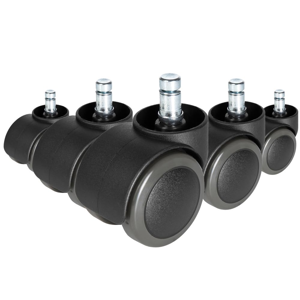 Roulettes sans frein pour sols durs 10mm 50mm hjh OFFICE ROLO FREE