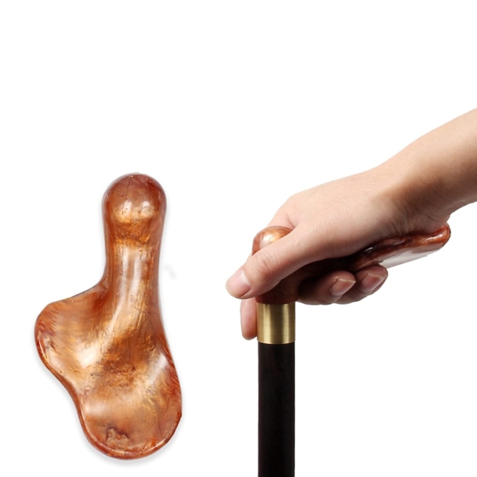 Bastoni da Passeggio Bastone Da Passeggio Con Manico In Resina Canne Di Legno Uomo Canna Decorativa sia per Uomini Che per Donne