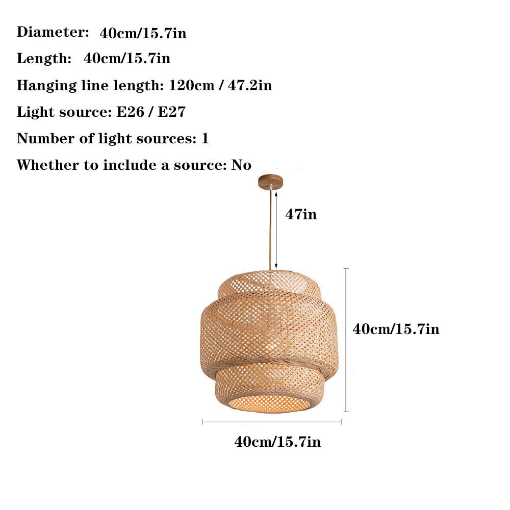 Wiszący klosz w stylu boho, styl z połowy wieku, lampa sufitowa, lampy cylindryczne, kosz bambusowy i wiklinowy, do restauracji i kuchni, czarny