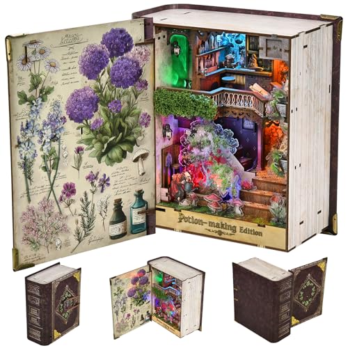 Book Nook para Adultos Potion-Making decora tu biblioteca con este puzzle de madera DIY