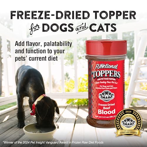 Image of Northwest Naturals Freeze-Dried Beef Blood Functional Topper - for Dogs & Cats - Healthy, 1 Ingredient, Human Grade Ingredients, All Natural, Proudly Made in USA, 3.5 Oz (Pack of 2)