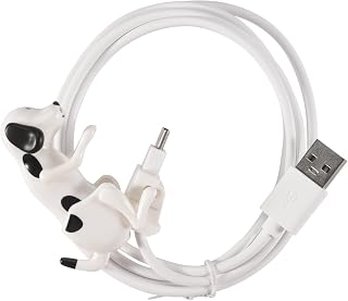 For Type-C Fast Charger Cable Funny Dog Smartphone Cable Charger 1.2M Charging Cable USB Fast Charging White