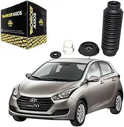 Kit Amortecedor Dianteiro (Batente/Coifa/Coxim/Rolamento) LT90074, Preto, Axios