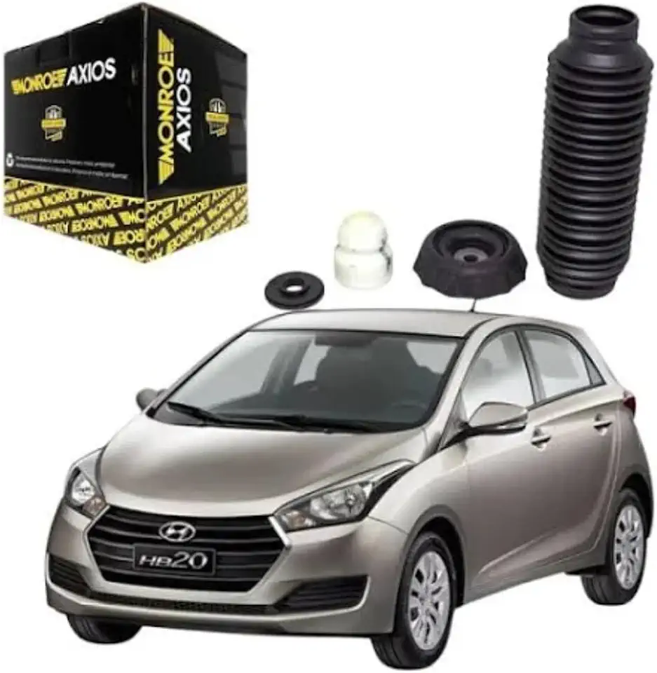 Kit Amortecedor Dianteiro (Batente/Coifa/Coxim/Rolamento) LT90074, Preto, Axios