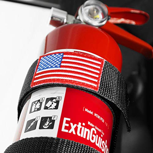 Voodonala for Jeep Roll Bar Fire Extinguisher Holder 2.5-3LB Adjustable Strap Bracket Mount for 1965-2021 Jeep Wrangler TJ CJ YJ JK JKU JL JLU JT, Black, 1pc