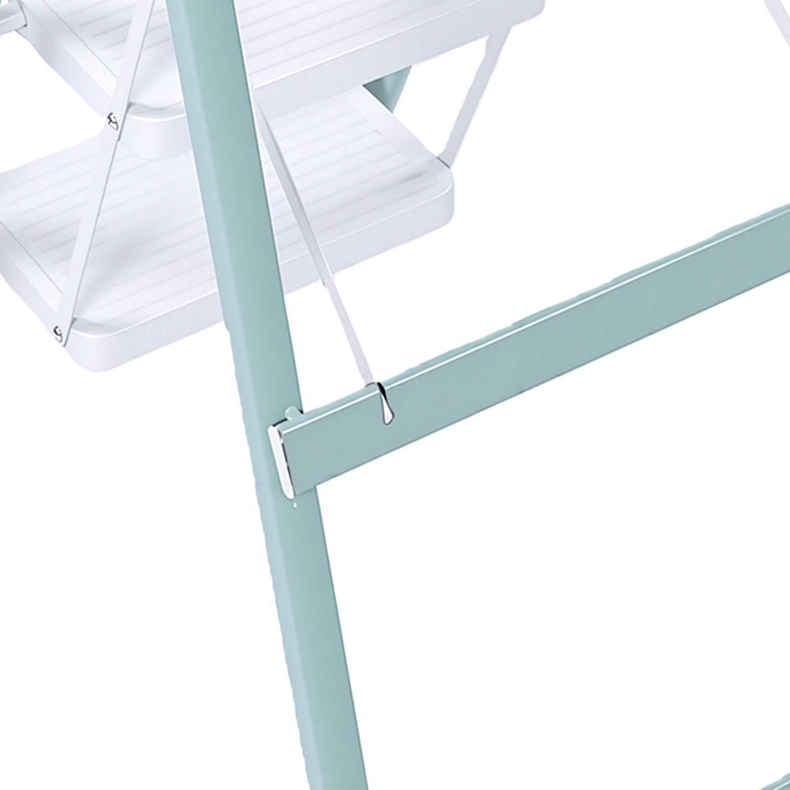 FTVOGUE Scala Pieghevole a Gradini con Telaio in Acciaio Robusto, per Uso | Superficie antiscivolo, facile trasportabilità, posizioni versatili, blocco sicuro