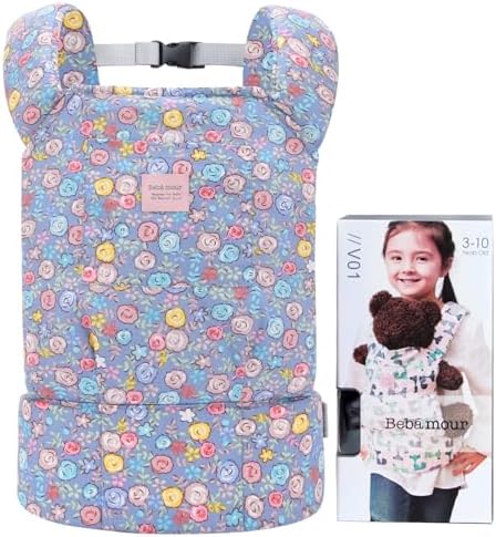Bebamour Baby Dolls Carriers for Kids Cotton Front and Back Carrier for Carrying Stuffed Toys Presents for Boys and Girls (purple)