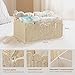 HBlife Baby Diaper Caddy, Paper Rope Storage Baskets Nursery Bin with Removable Divider, Portable Car Organizer for Diapers, Baby Shower Gifts, Newborn Essentials Must Haves