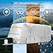 FRUNO Oxford Fabric Travel Trailer Cover RV Cover 22'-24' Waterproof Rip-Resistant Anti-UV Camper Cover for Winter Snow with Jack Cover 4 Tire Covers and Gutter Covers