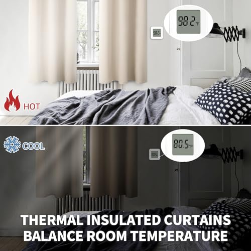 BGment Champagne Curtains 63 Inch Long - Wedding & Party Backdrop Drapes Elegant Room Darkening Thermal Insulated Window Treatments for Birthday Home Decor, Set of 2 Panels, 42 x 63 Inch