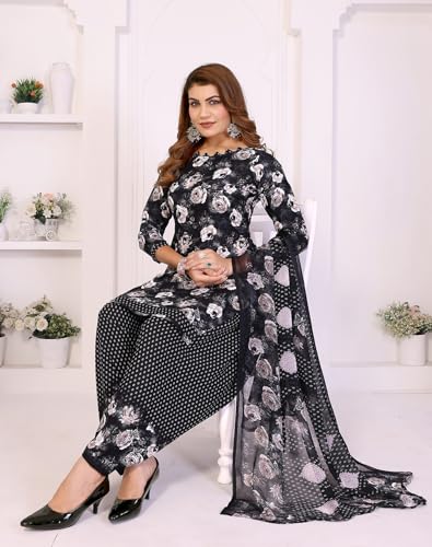 Image of Yashika Women'S Unstitched Crepe Dress Materials | Crepe Salwar Suit For Women | Suit Material For Women Unstitched