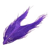 クロスオーストリッチ 1本 [043-Fe-10] パープル/フライマテリアル 羽根 羽毛 材料 釣り 毛針 毛鉤 タイイング パーツ