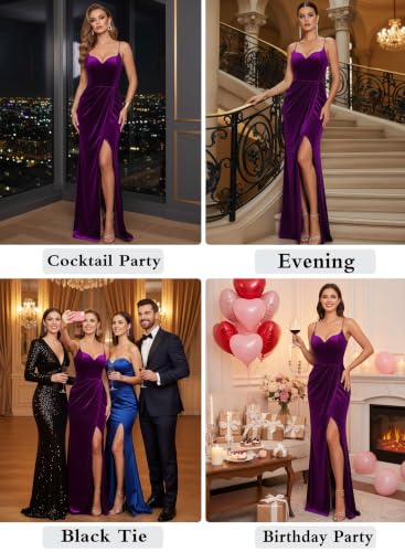 Image of VFSHOW Womens Sexy Spaghetti Strap Formal Prom Evening Gala Long Maxi Dress