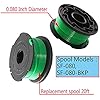 LIYYOO SF-080 String Trimmer Auto Feed Replacement Spools Compatible with GH3000 LST540 LST540B GH3000R SF-080-BKP String Trimmer,20ft 0.080 Inch Auto Feed Spool Line(8 Pack)
