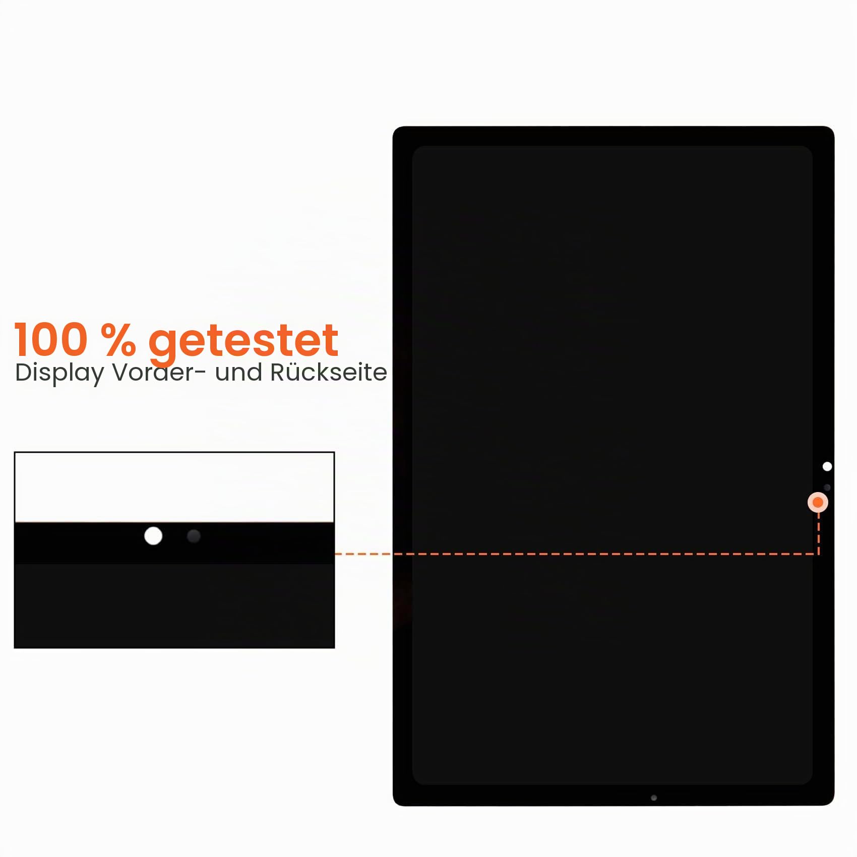 LCD-Bildschirm für Samsung Galaxy Tab A8 10.5 2021 SM-X200, Digitalisierer SM-X205 Display Panel Montage Set (schwarz)