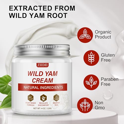 Image of ZIIDII Wild Yam Cream - Natural Balancing Cream for Women Soothing Support for Midlife Wellness, Deeply Nourish & Moisturize the Skin,4 oz